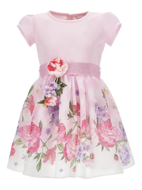 Monnalisa floral-appliqué dress