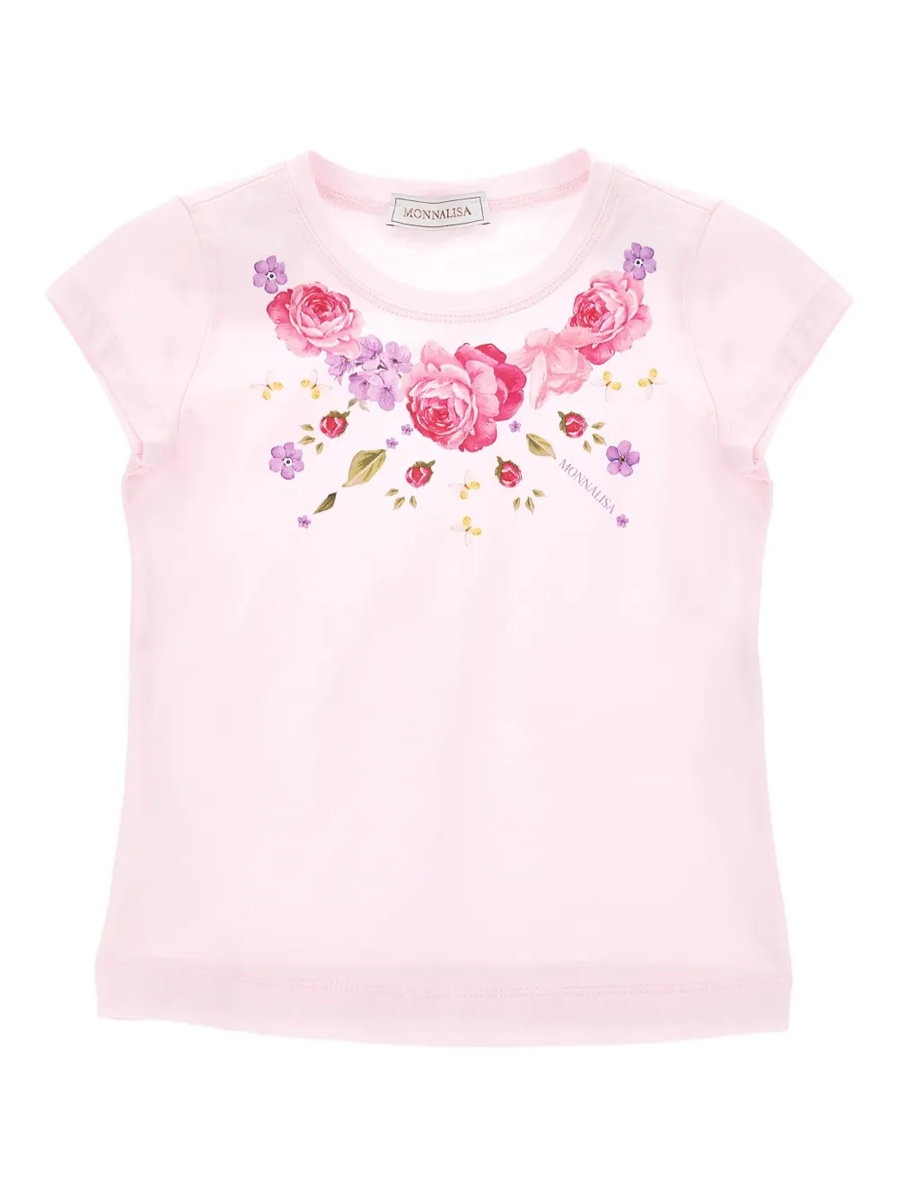 Monnalisa T-shirt a fiori - Rosa