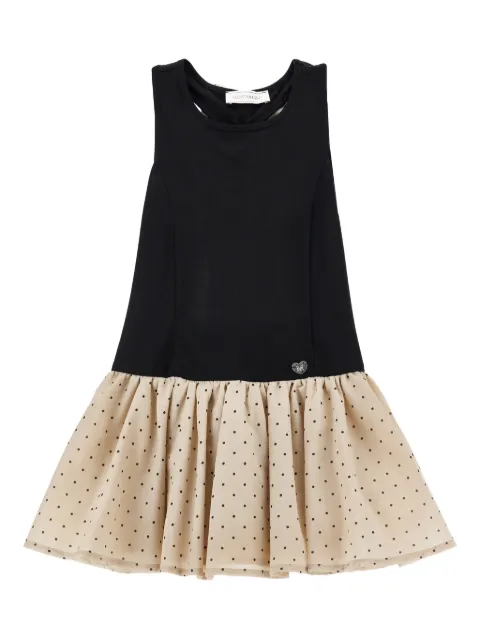 Monnalisa vestido con estampado de lunares y moño