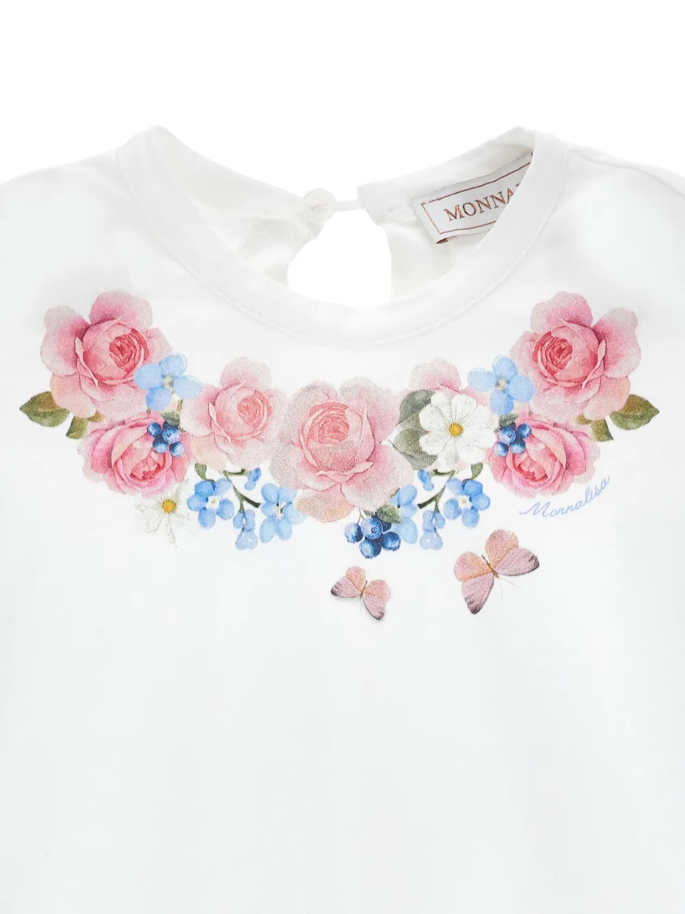 Monnalisa Jurk met bloemenprint Wit