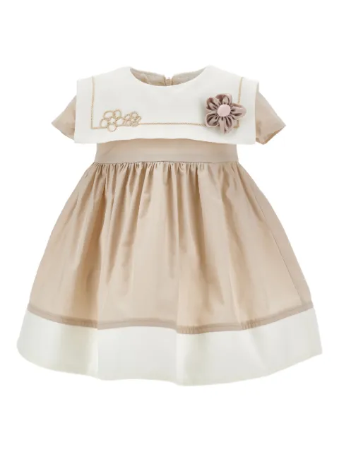 Monnalisa flower-appliqué dress