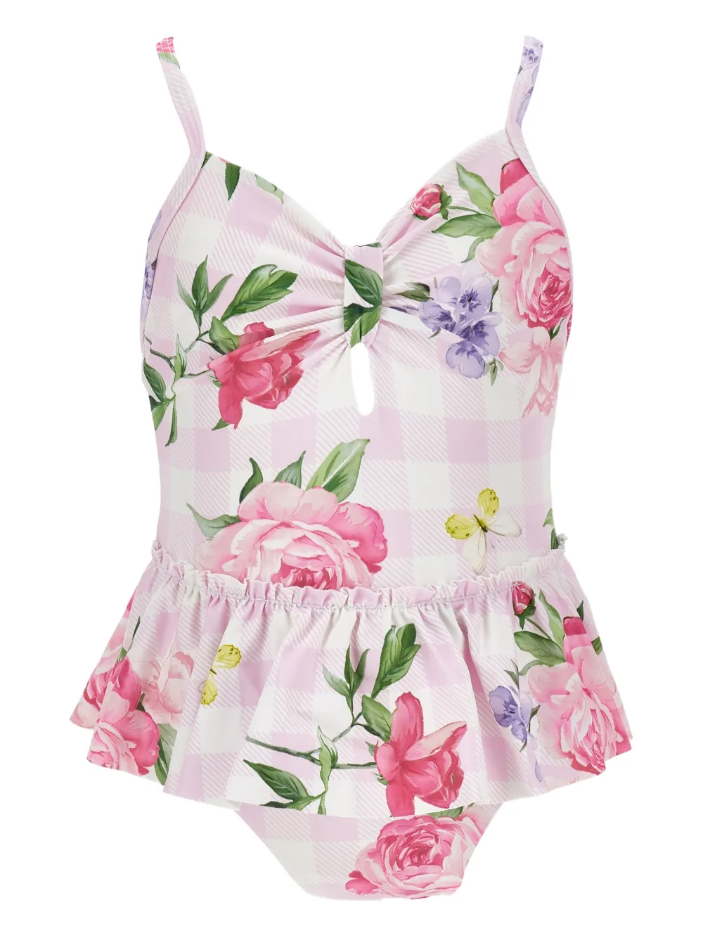 Monnalisa Costume intero a fiori - Rosa