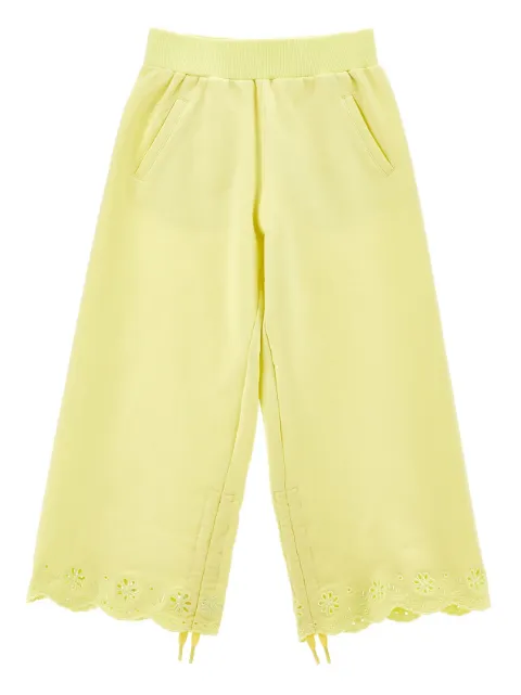 Monnalisa eyelet embroidered trousers