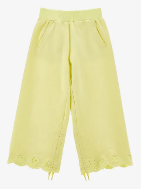 Monnalisa eyelet embroidered trousers