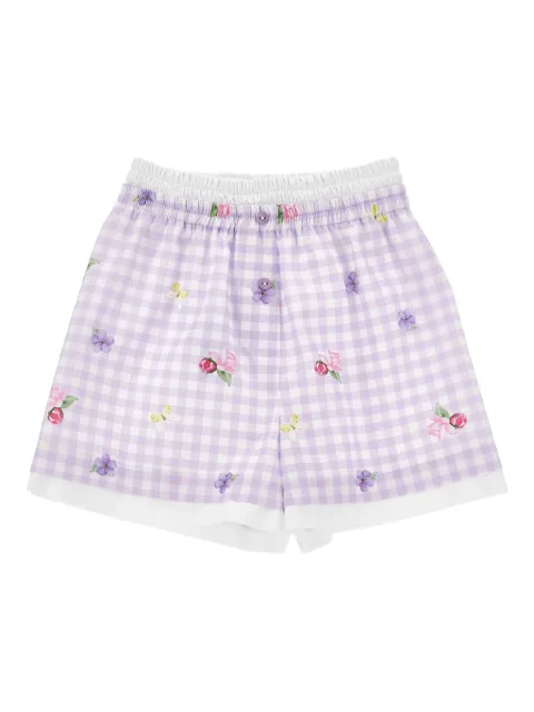 Monnalisa gingham-print shorts