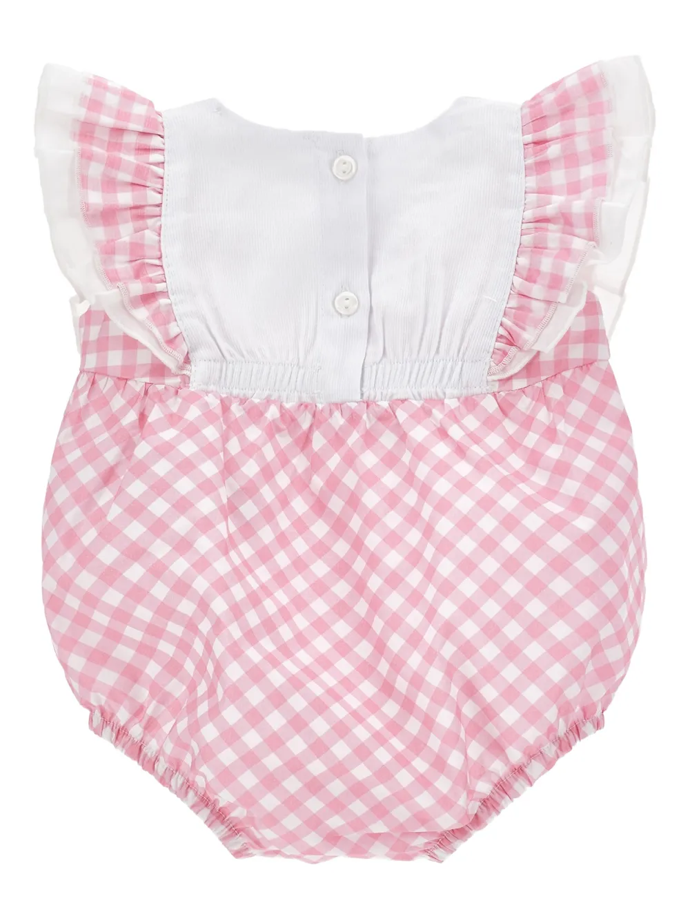 Monnalisa Romper met ruches en bloemenprint - Roze