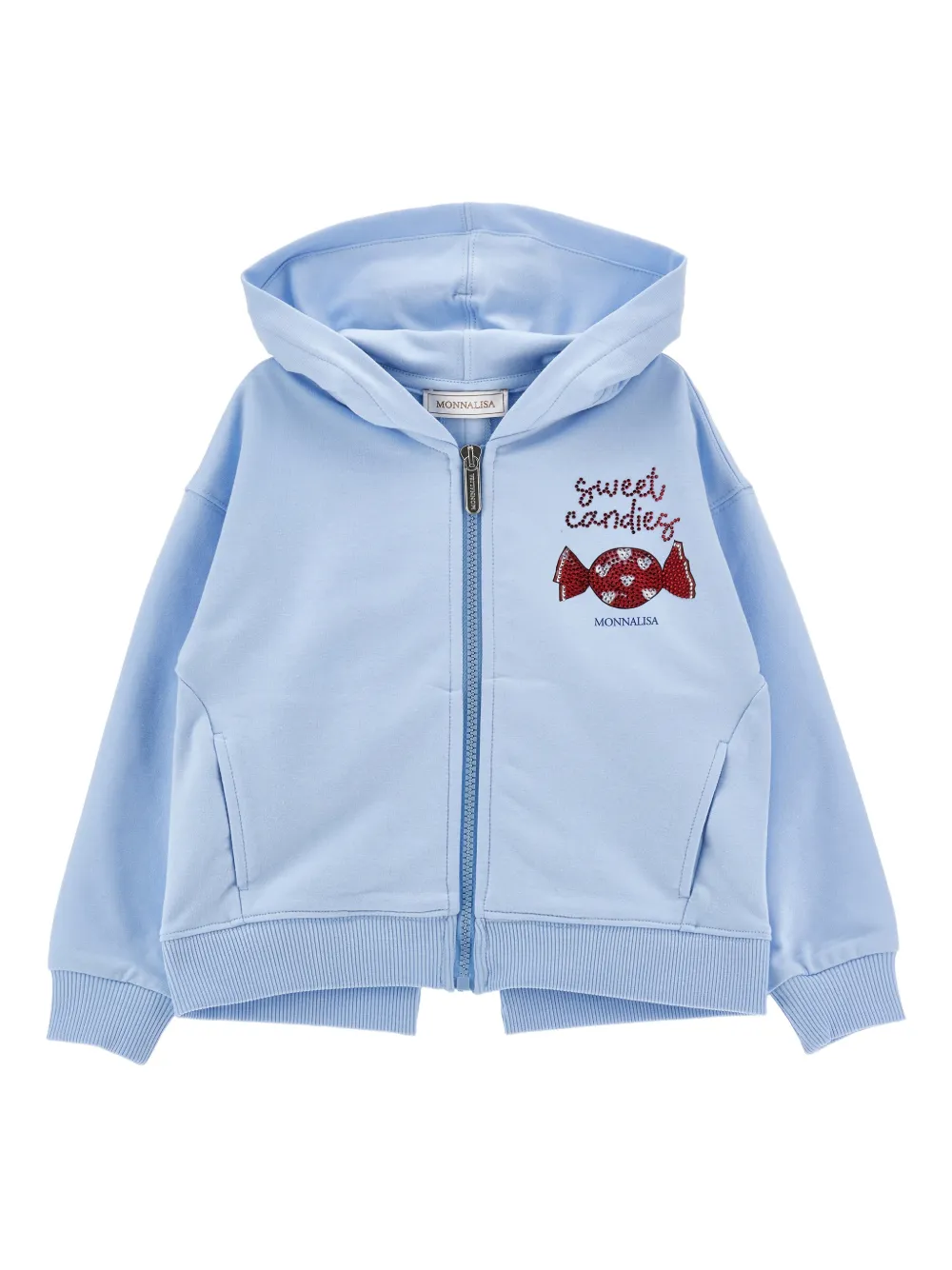 Monnalisa Felpa con cappuccio e fiocco - Blu