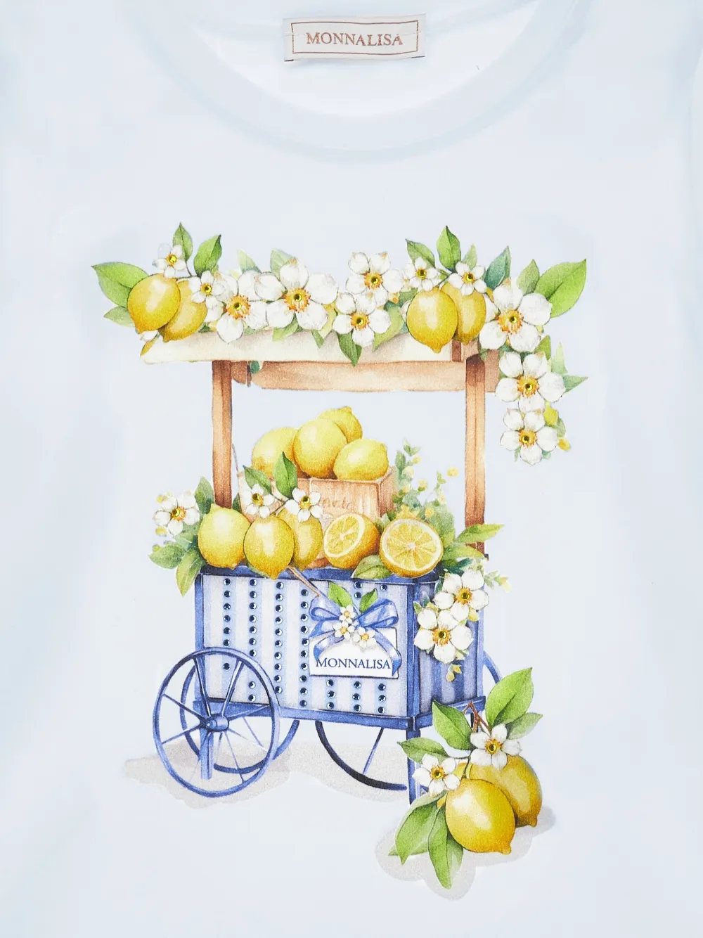Monnalisa T-shirt met grafische print Wit