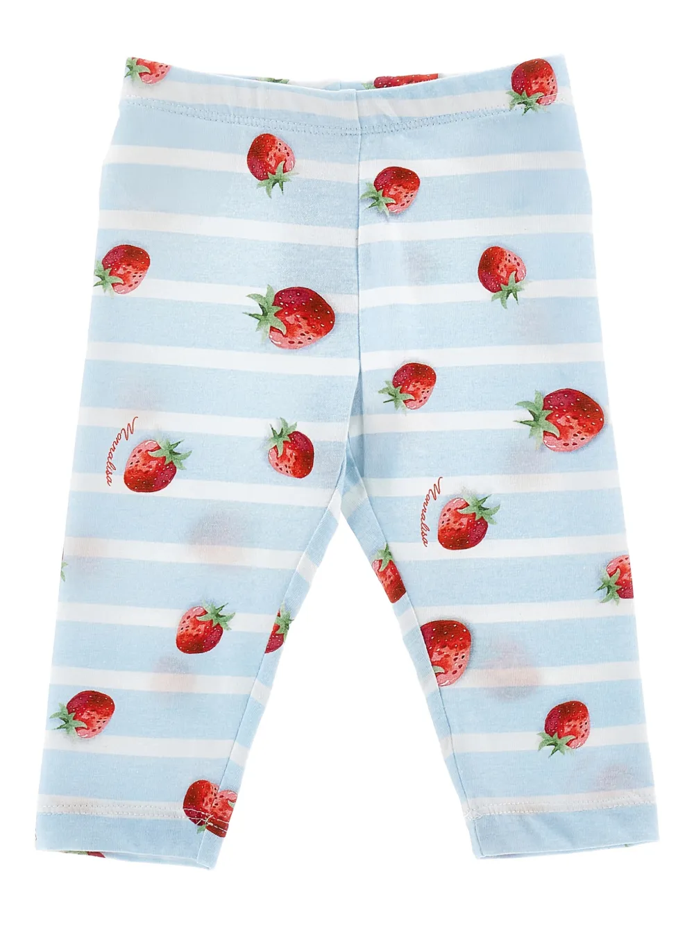 Monnalisa Pantaloni a righe con stampa fragole - Blu