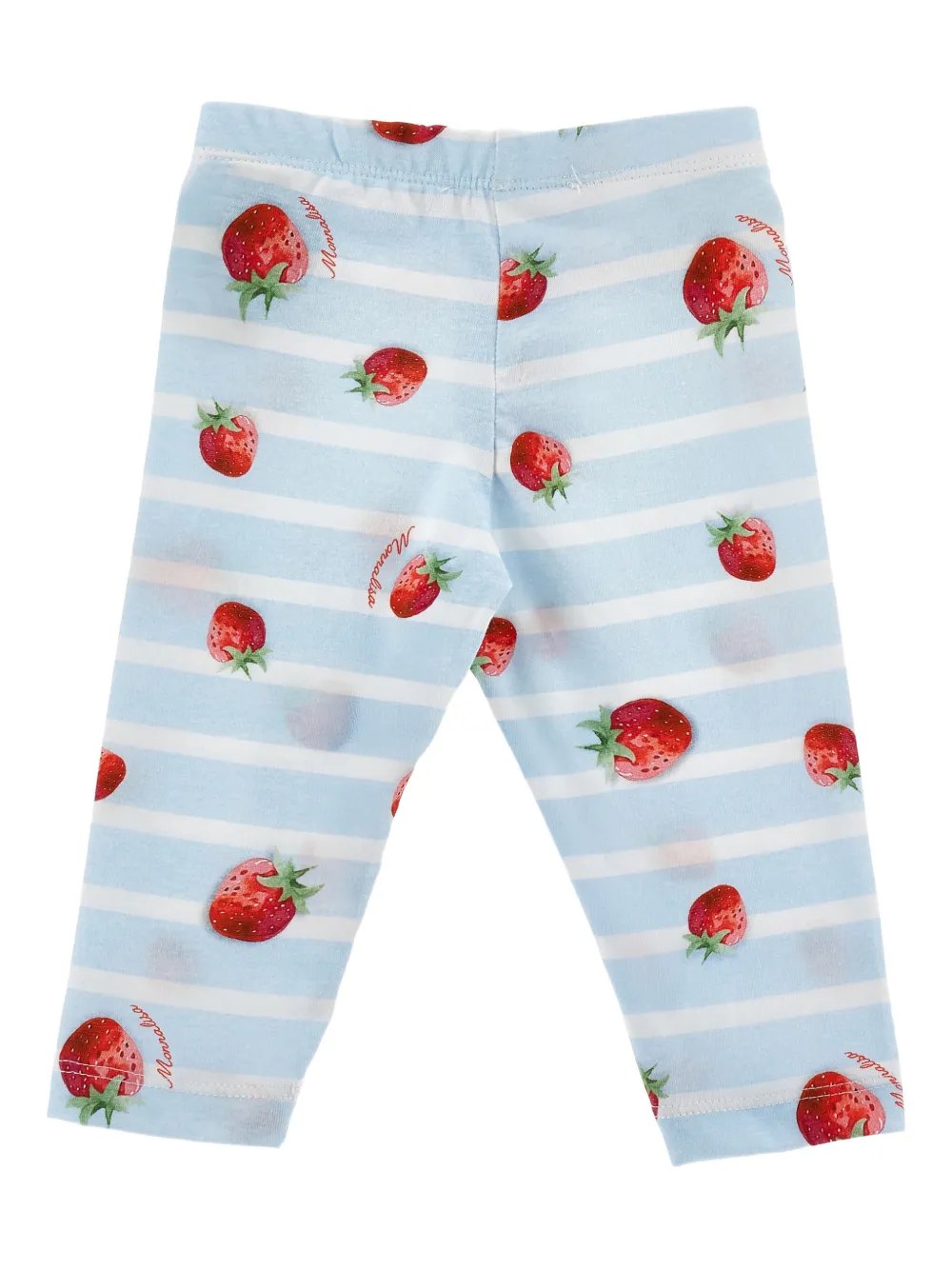 Monnalisa Gestreepte broek met aardbeiprint Blauw