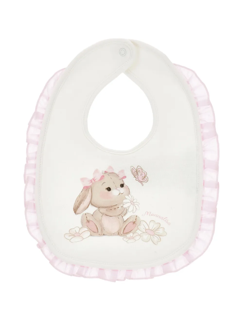 Monnalisa Gerüschtes Lätzchen - Weiß