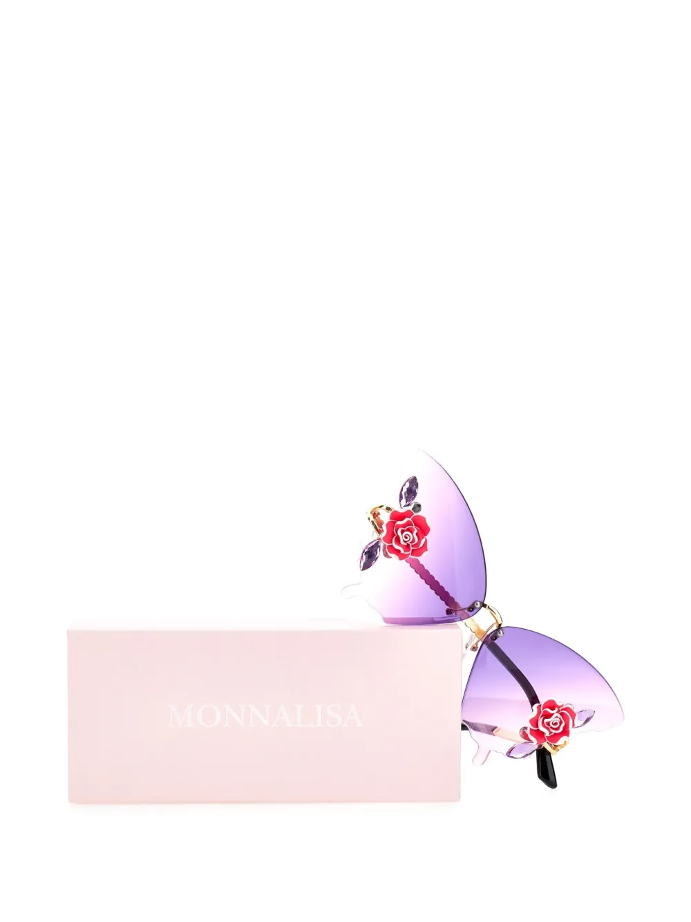 Floral-Detail Butterfly Sunglasses