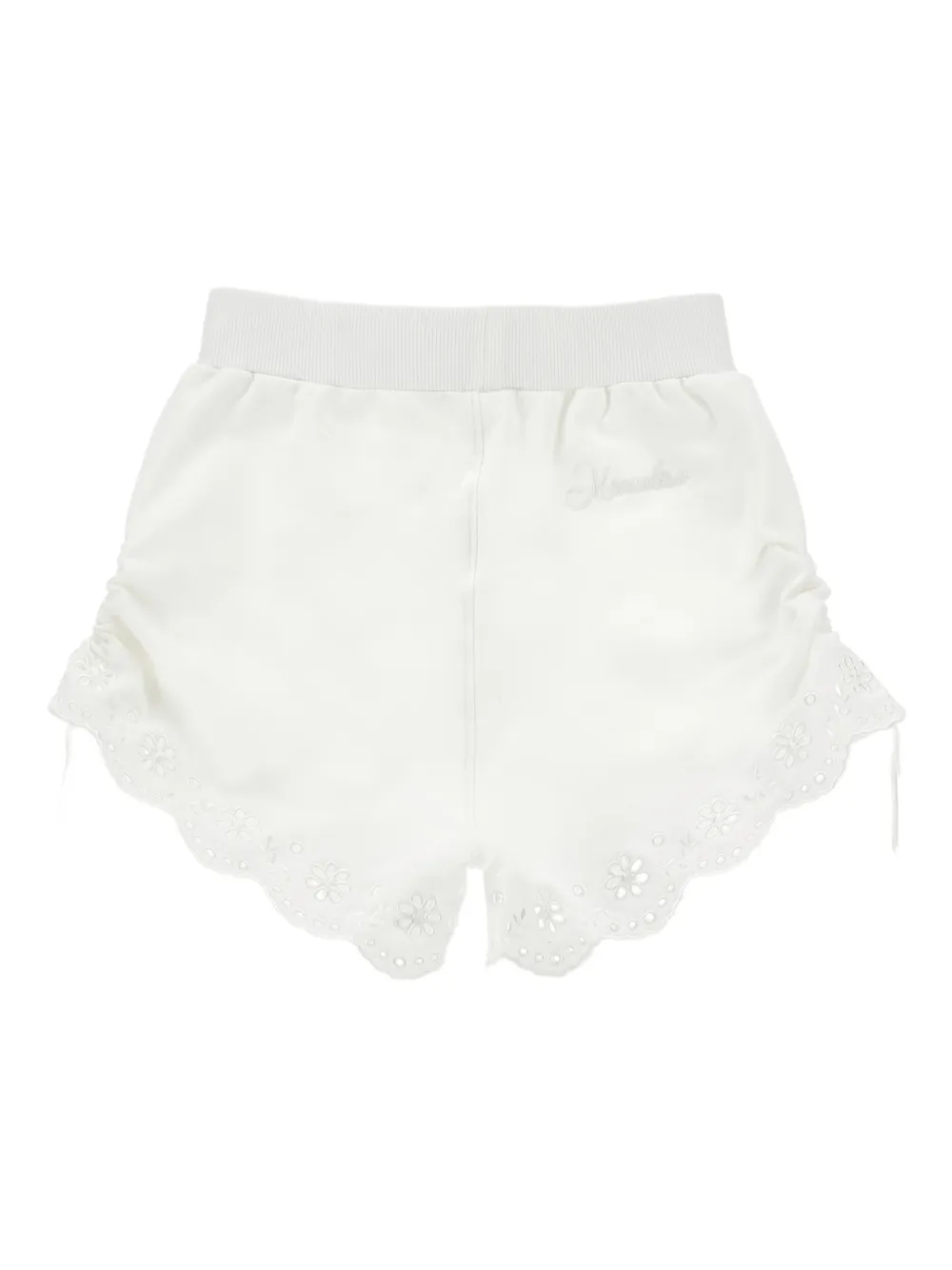 Monnalisa Shorts a fiori con coulisse - Bianco