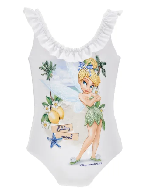 Monnalisa x Disney ruffled printed swimsuit