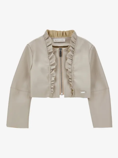 Monnalisa ruffled zip jacket