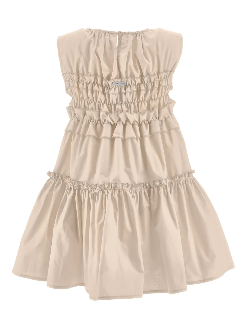  Monnalisa Vestido Con Detalle De Volantes - Neutro 