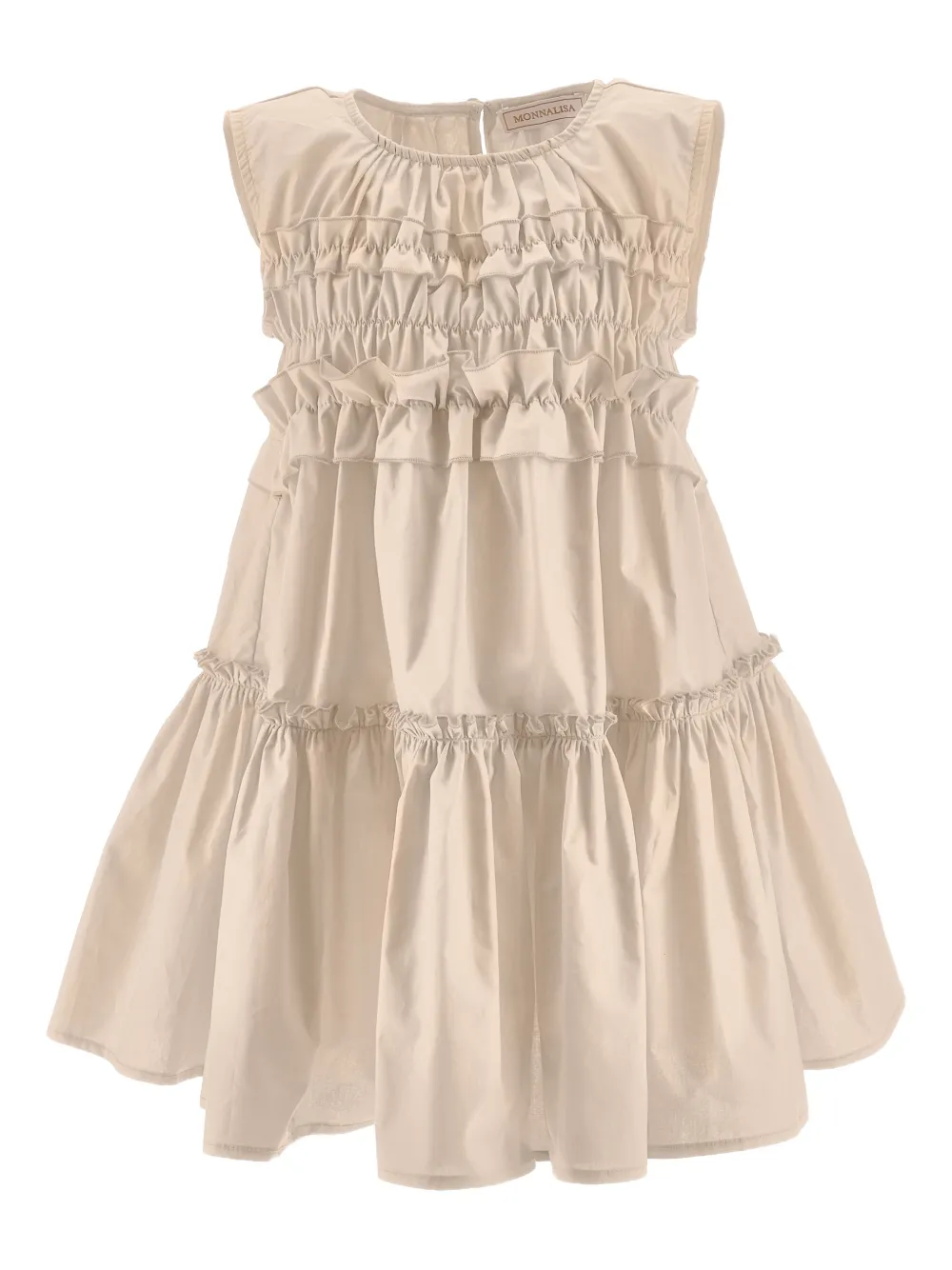 Monnalisa Abito con ruches - Toni neutri