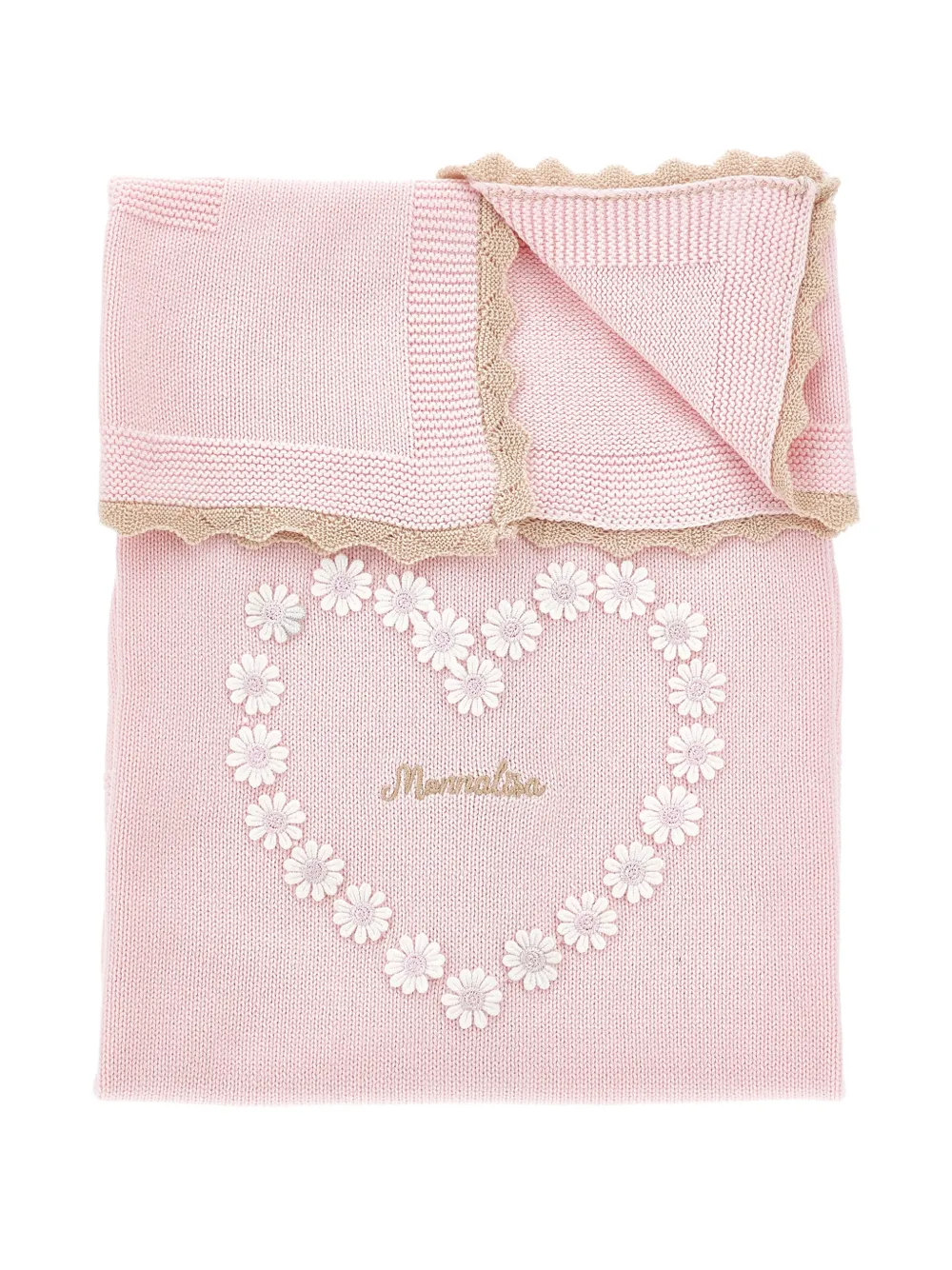 Monnalisa Coperta con motivo cuore a fiori - Rosa