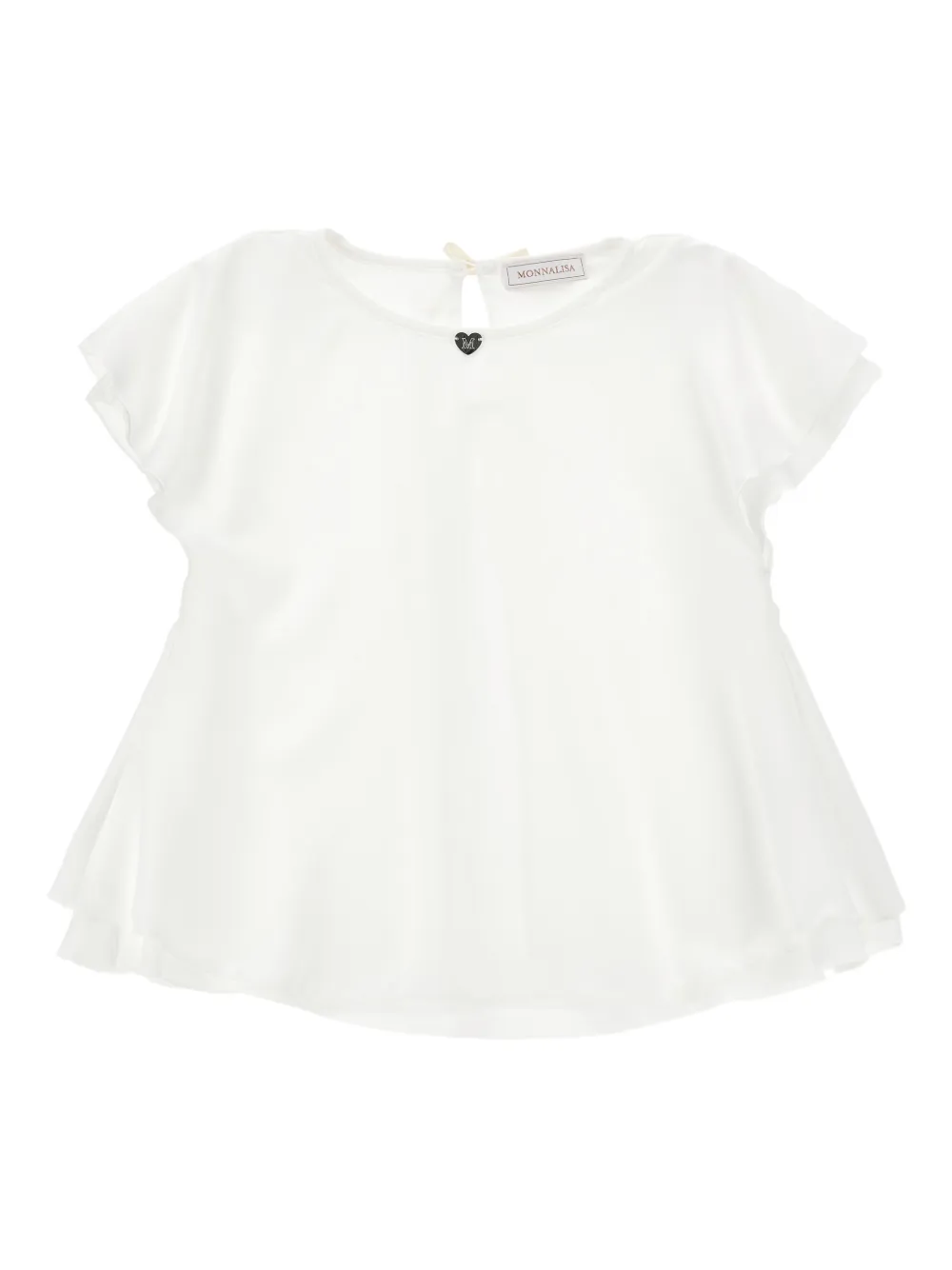 Monnalisa Top con applicazione - Bianco