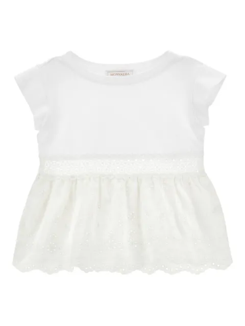 Monnalisa Oberteil mit Spitzenstickerei
