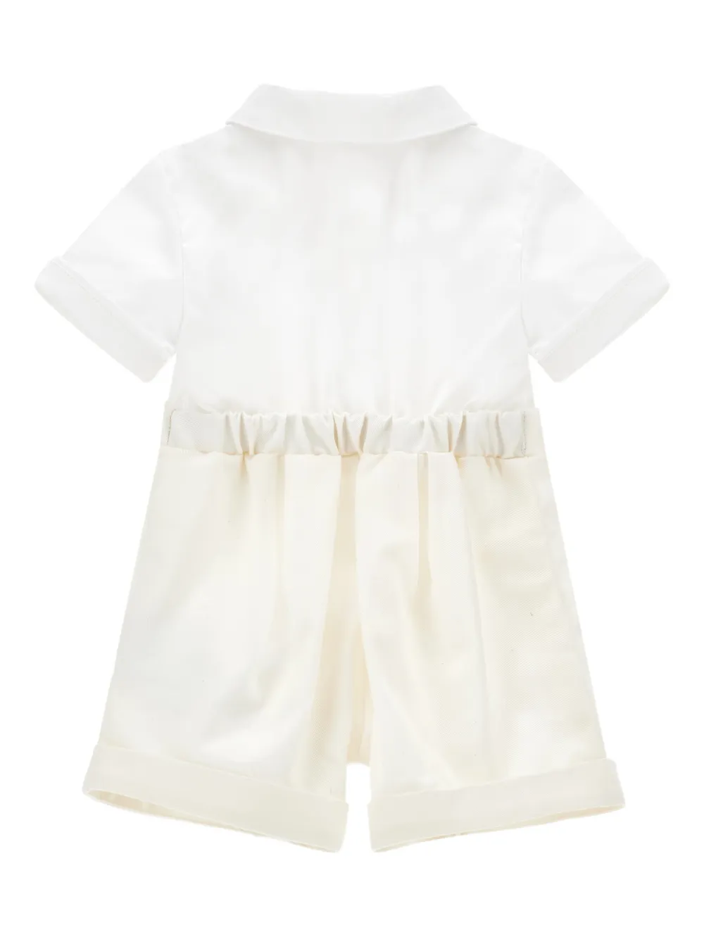  Monnalisa Bow Embellished Romper - White 