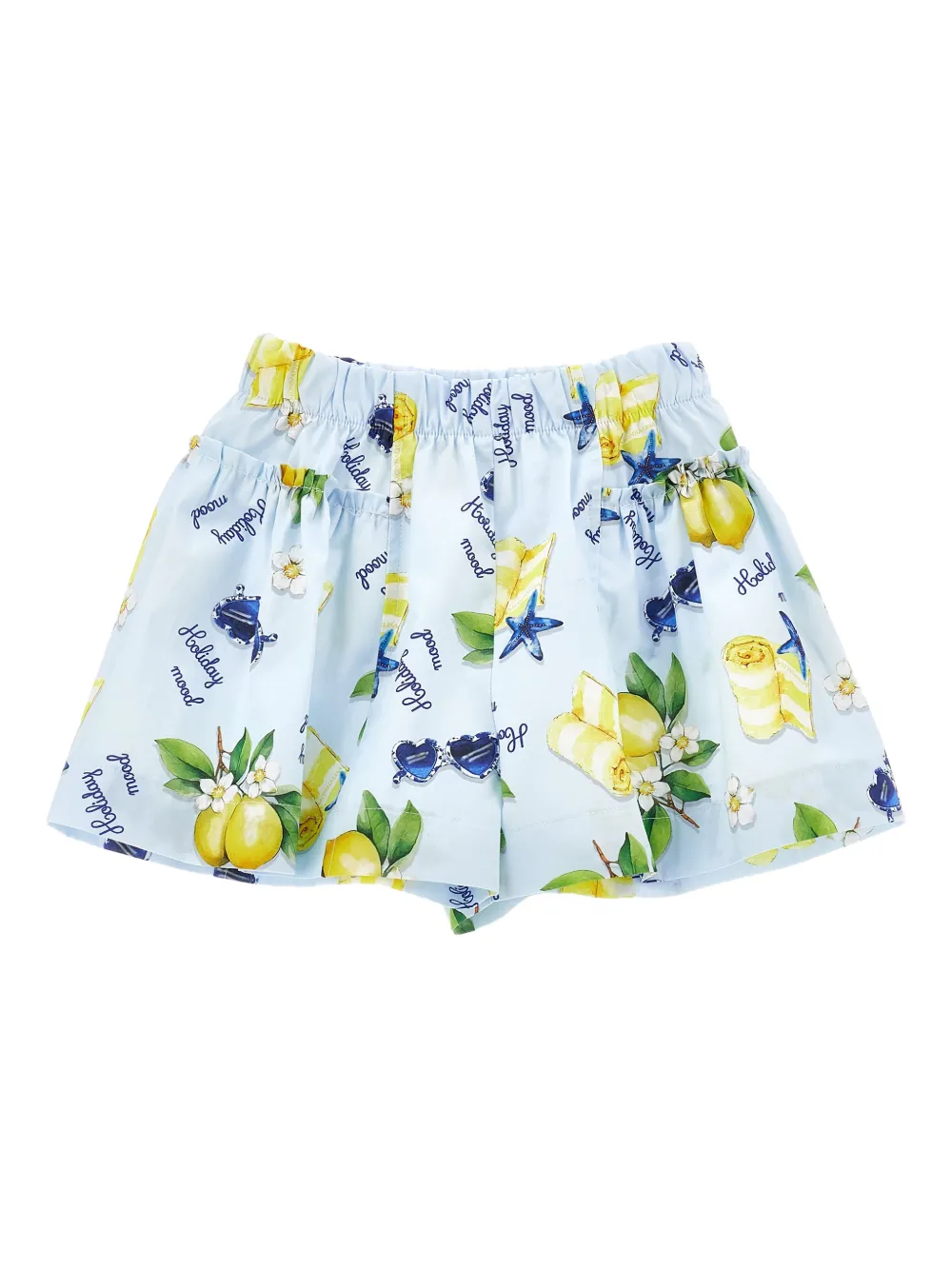 Monnalisa Shorts Holiday Mood con stampa - Blu