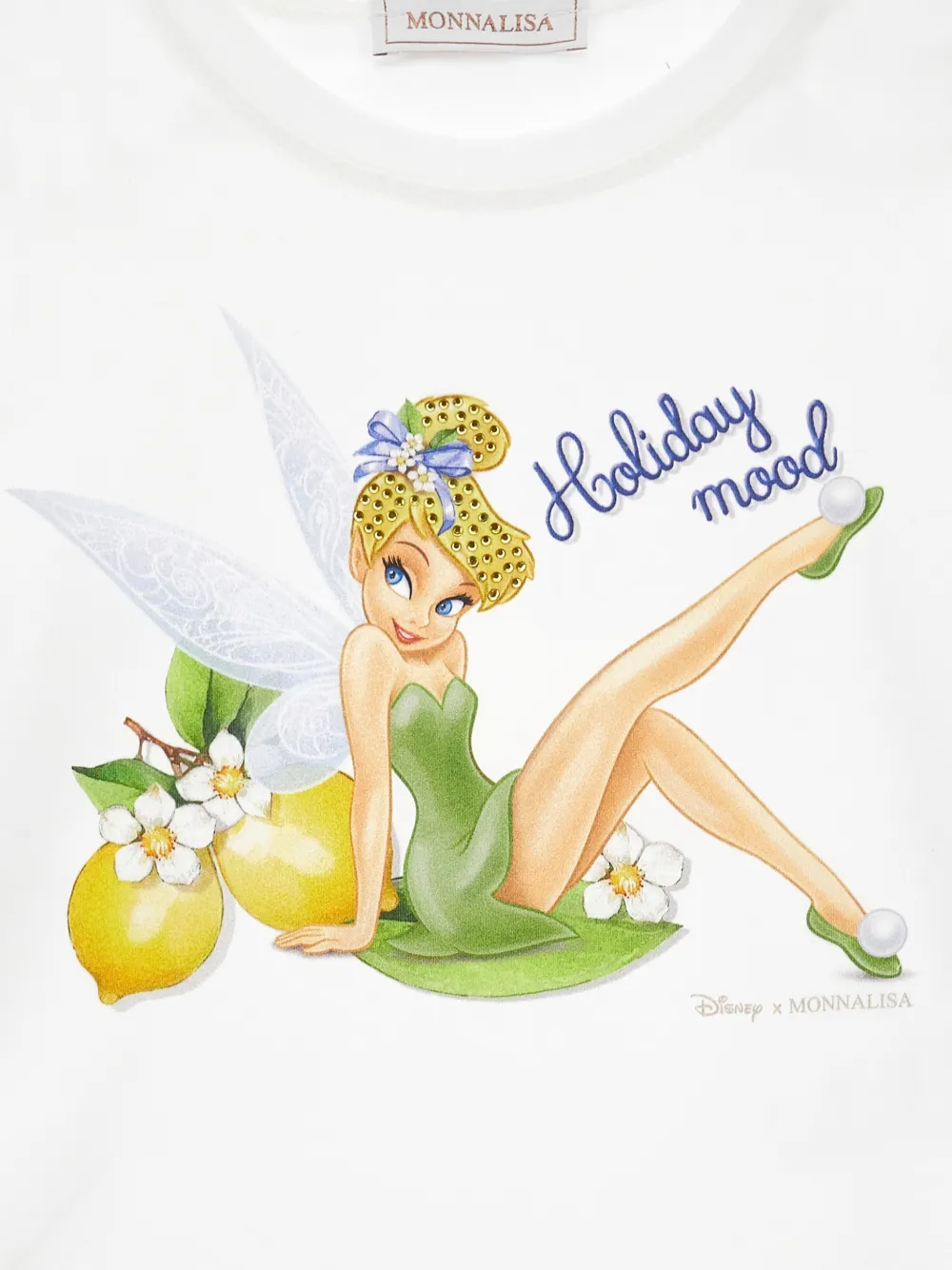 Monnalisa T-shirt met Tinker Bell-print Wit