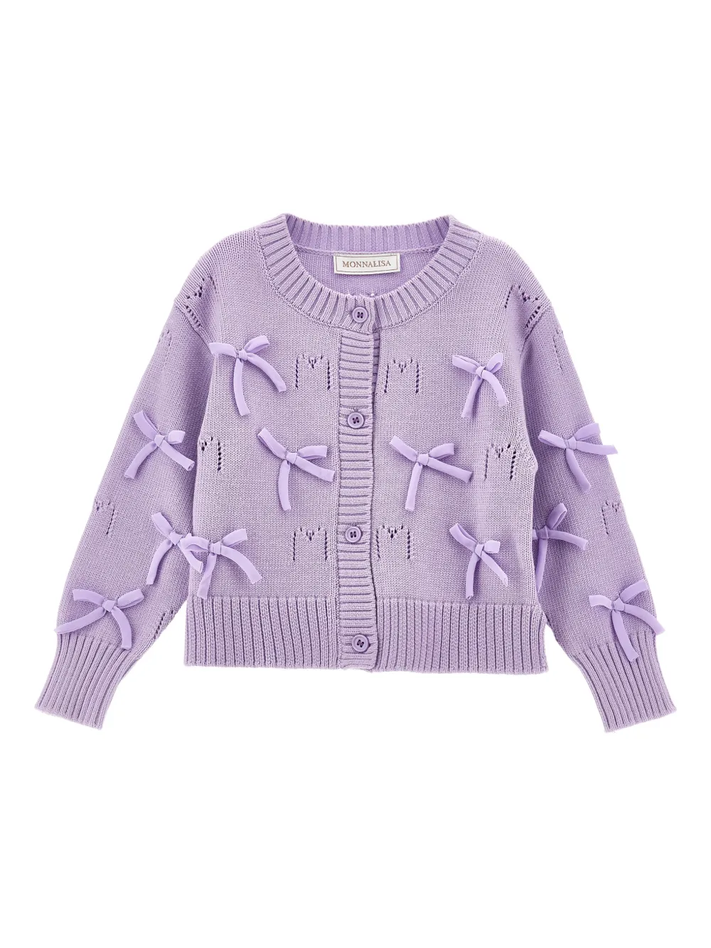Monnalisa Cardigan con fiocco - Viola