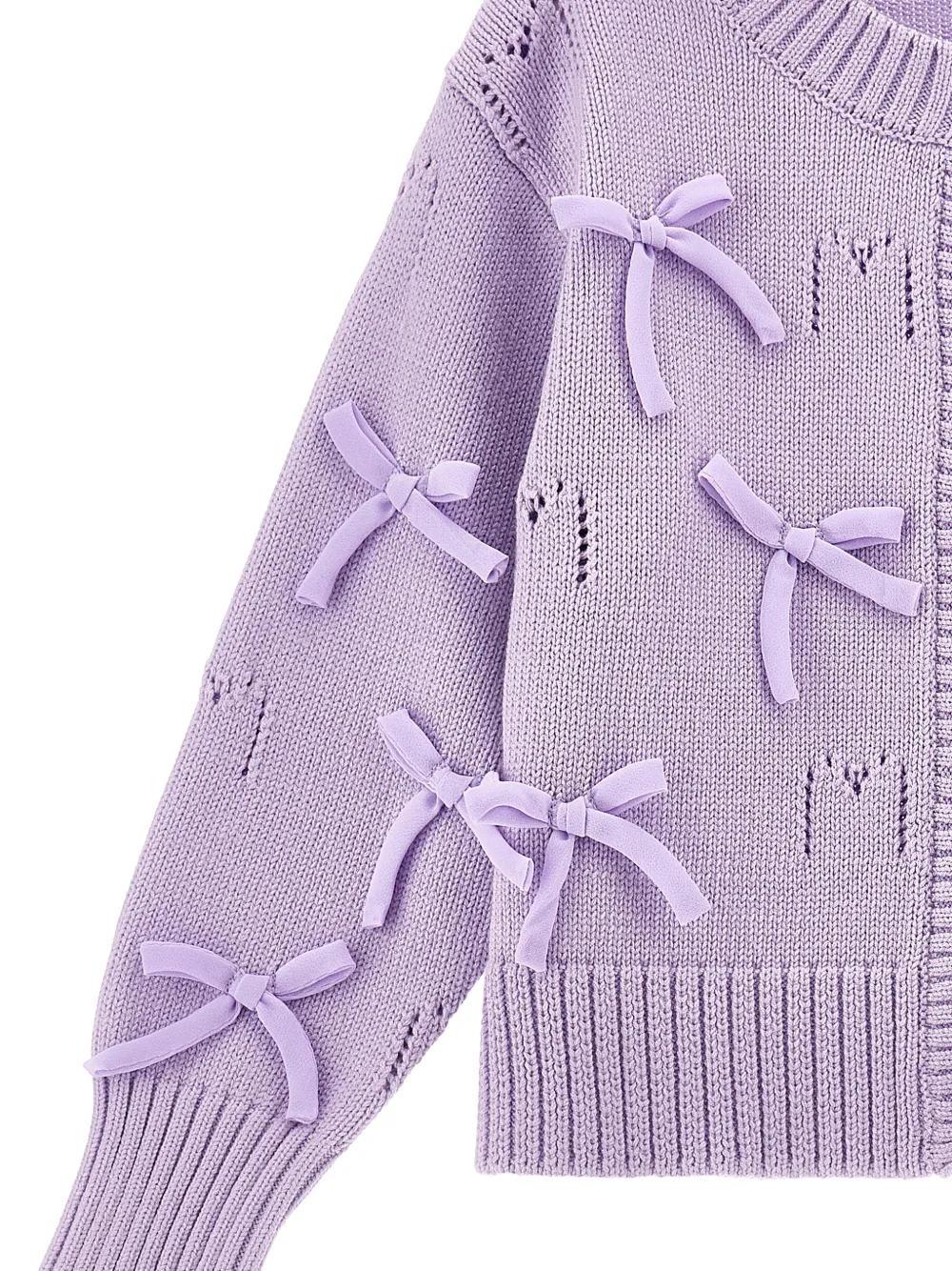 Monnalisa Vest met strikdetail Paars