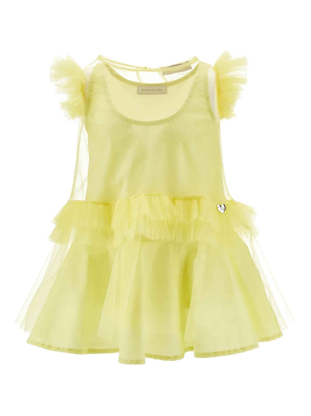 Monnalisa Abito con ruches - Giallo