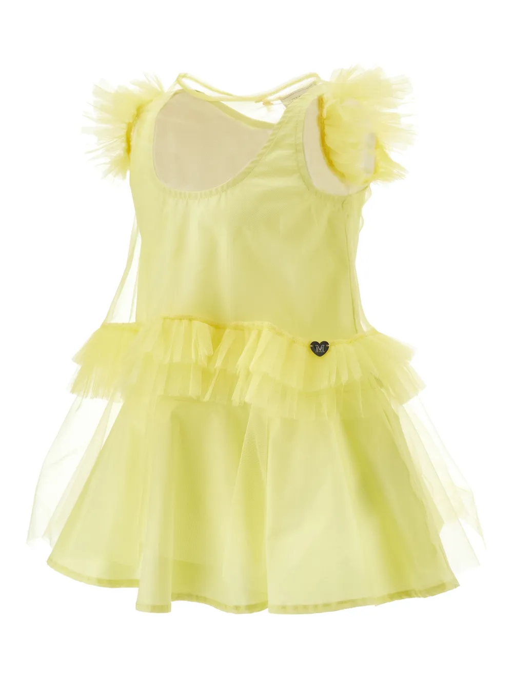  Monnalisa Vestido Con Volantes - Amarillo 