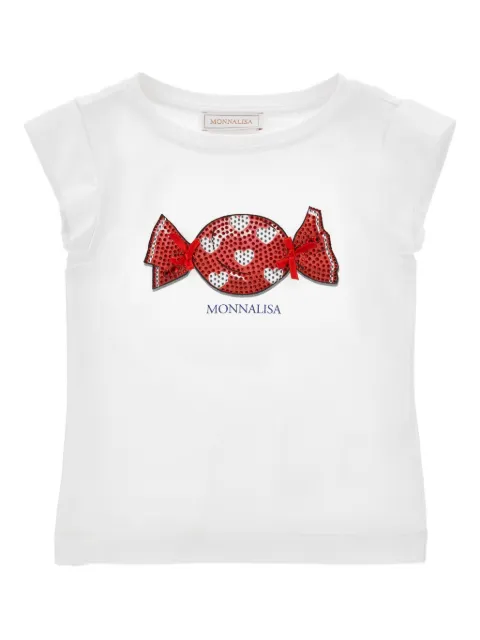 Monnalisa sequin-embellished T-shirt