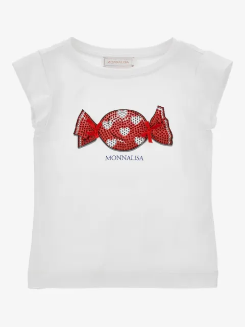 Monnalisa sequin-embellished T-shirt