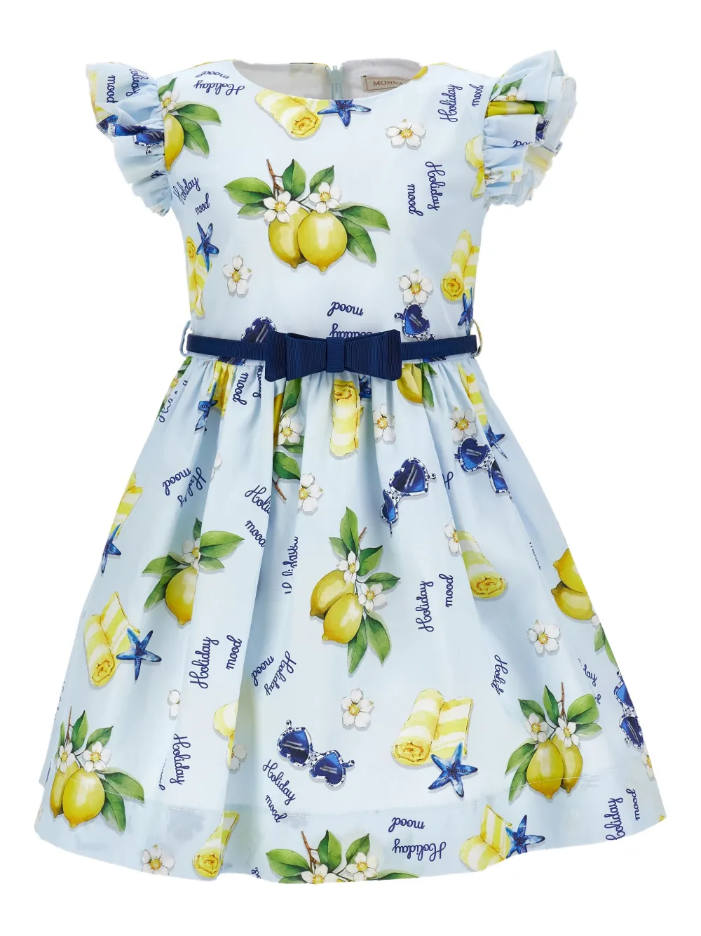 Monnalisa Abito con fiocco - Blu