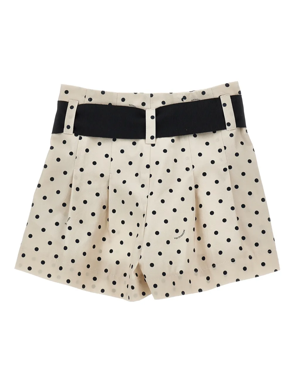 Monnalisa Shorts met stippen en strik Beige