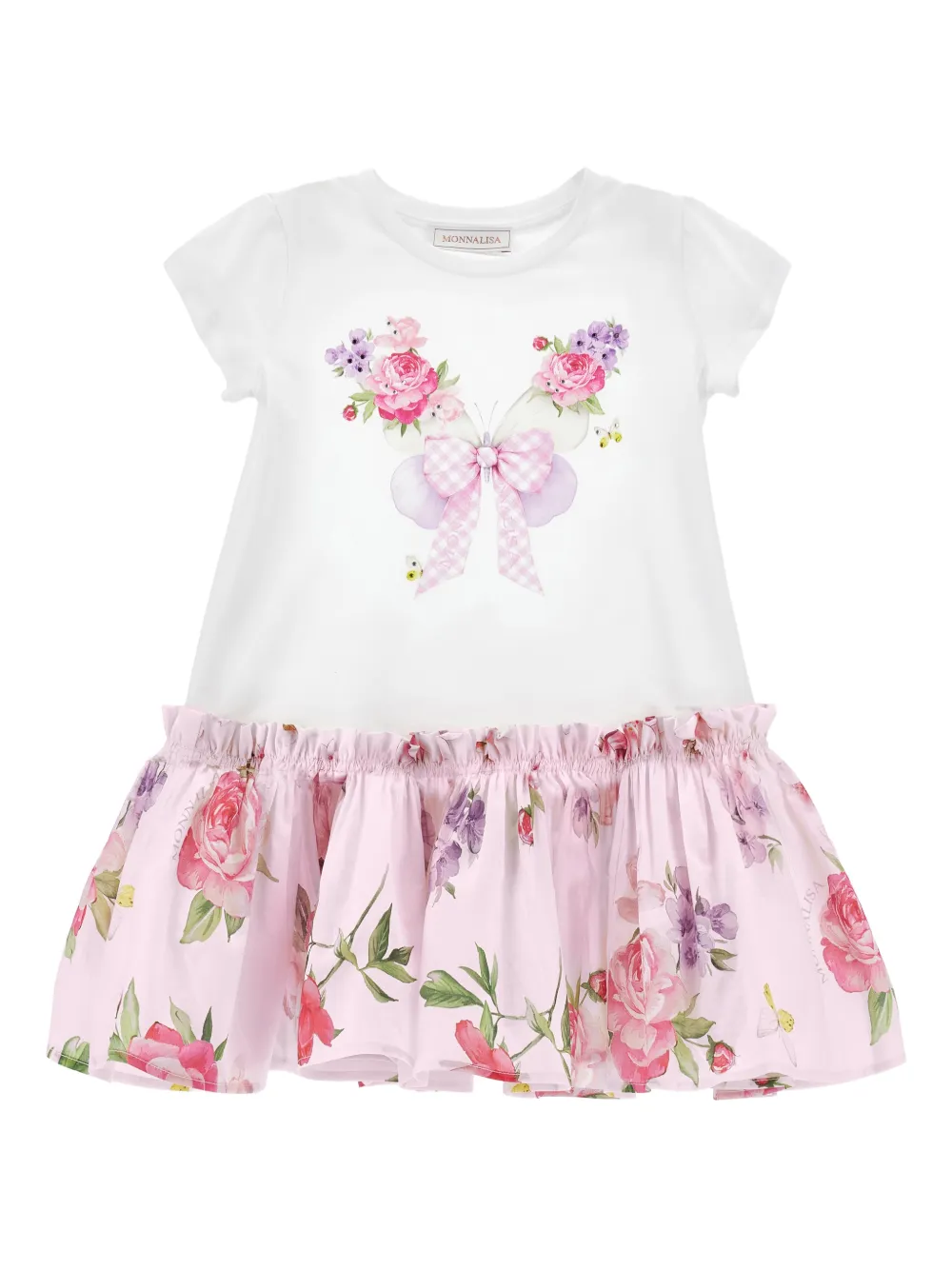 Monnalisa Abito a fiori - Bianco