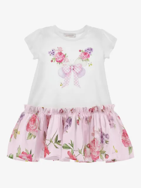 Monnalisa vestido con moño floral