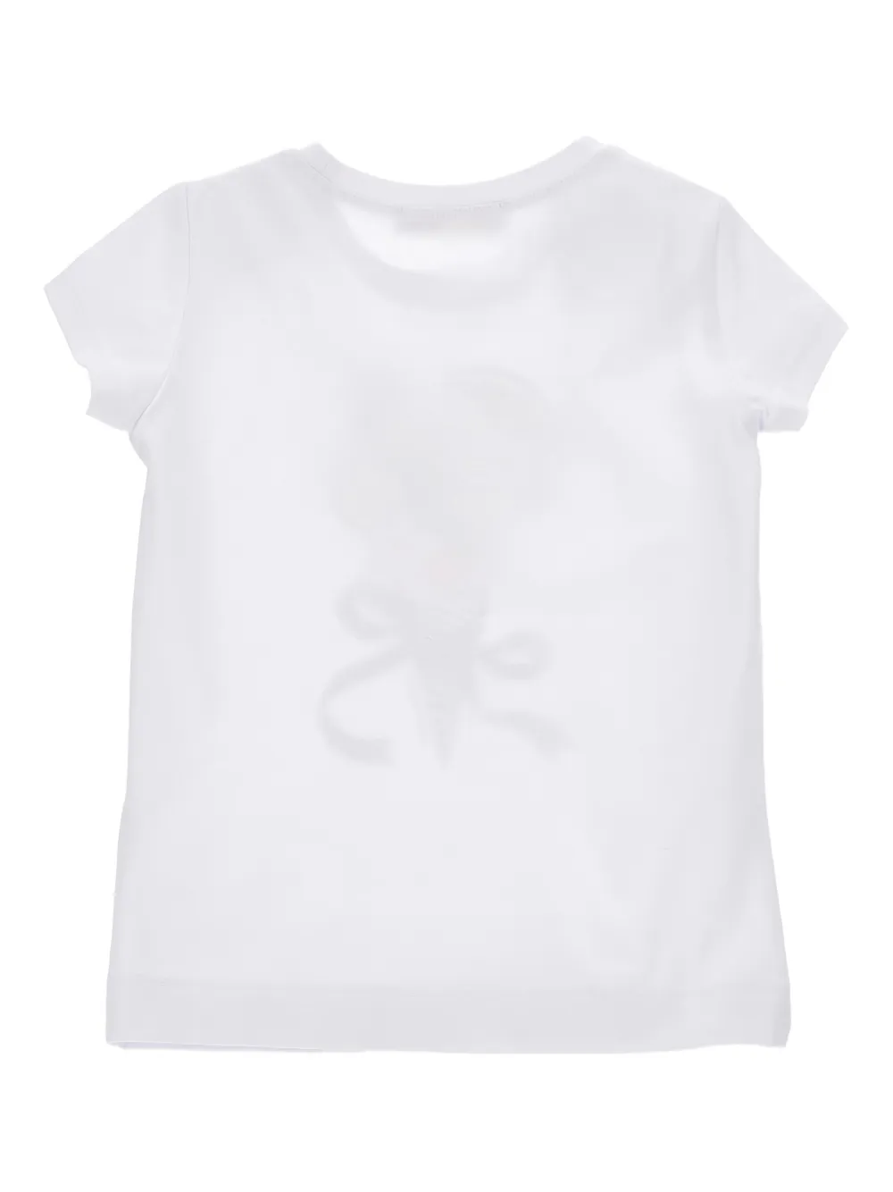Monnalisa T-shirt met verfraaide print Wit