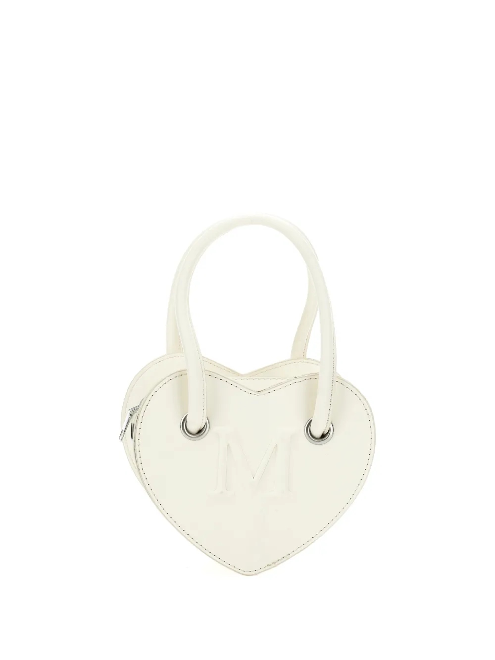 Monnalisa Borsa con cuori goffrati - Bianco