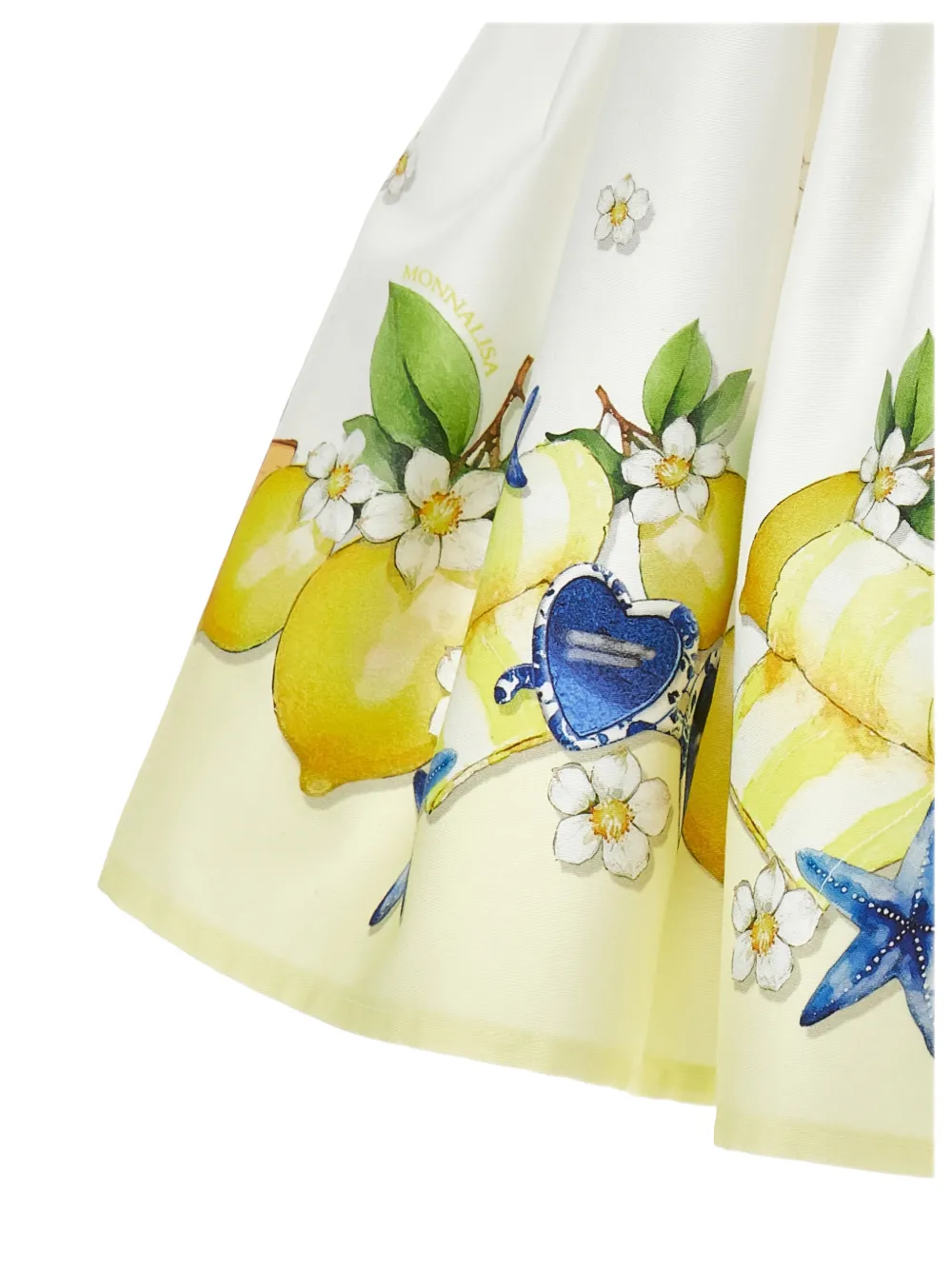  Monnalisa Holiday Mood Print Skirt - White 