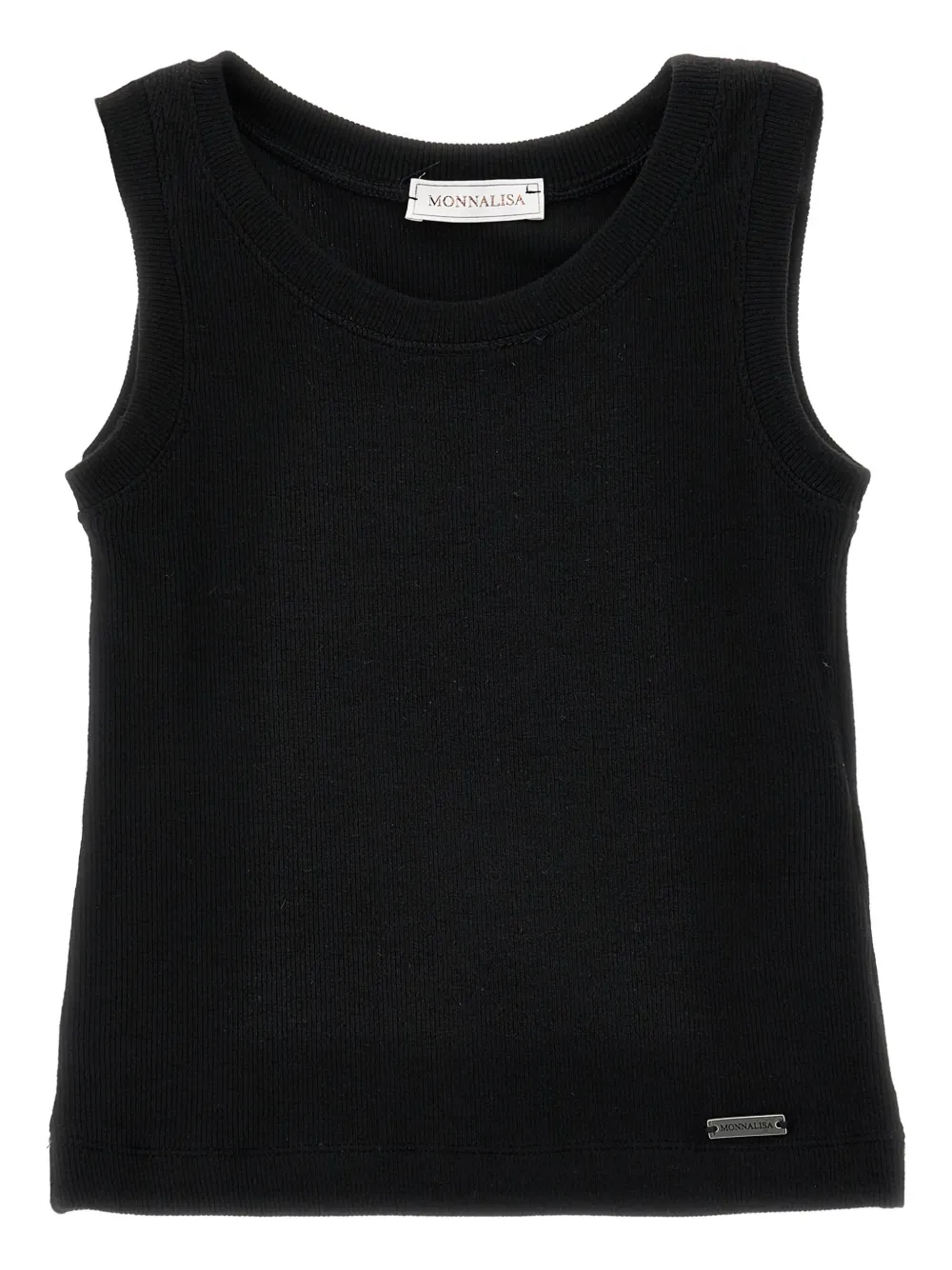 Monnalisa Canotta con placca logo - Nero