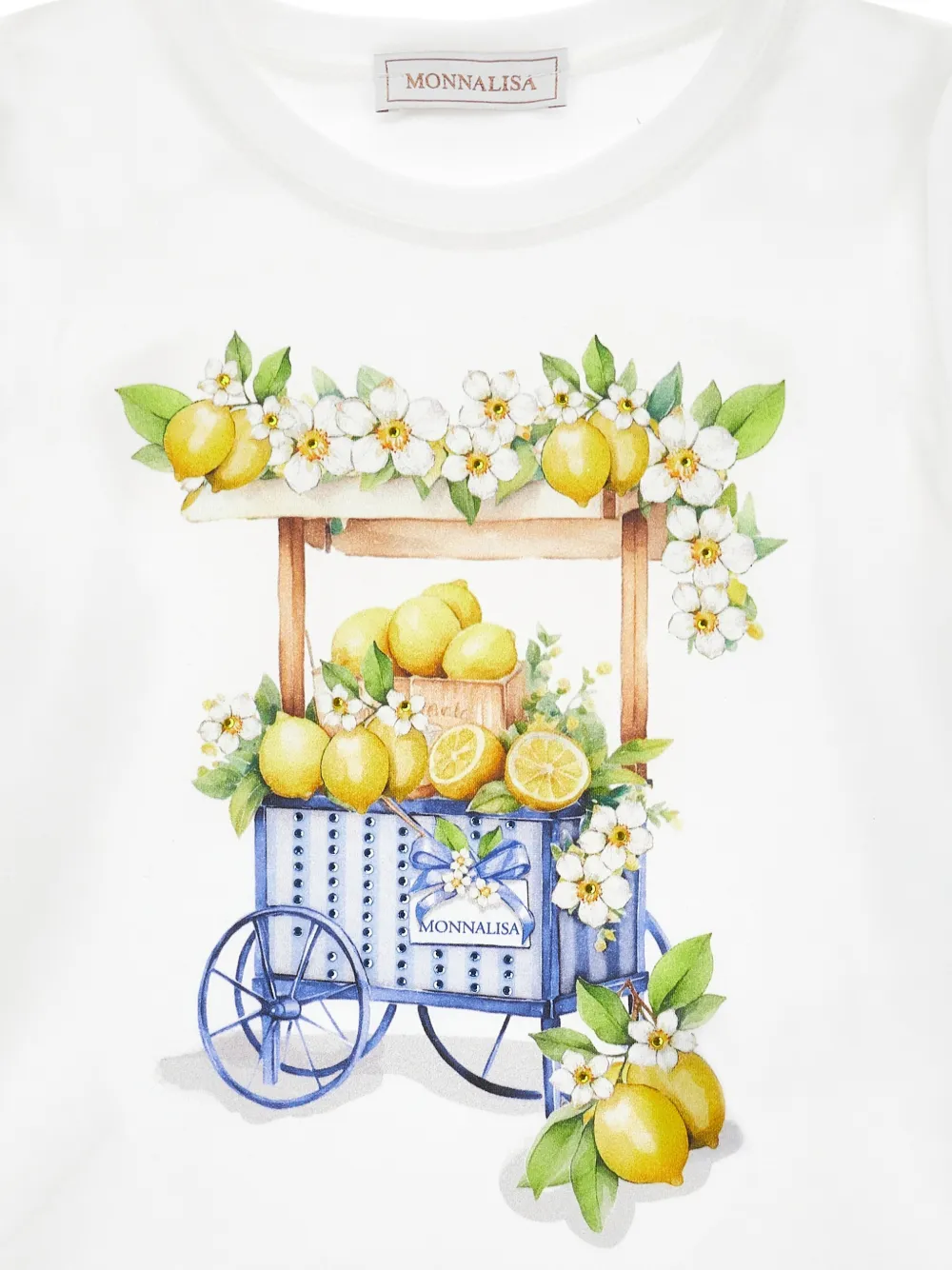 Monnalisa T-shirt met grafische print Wit