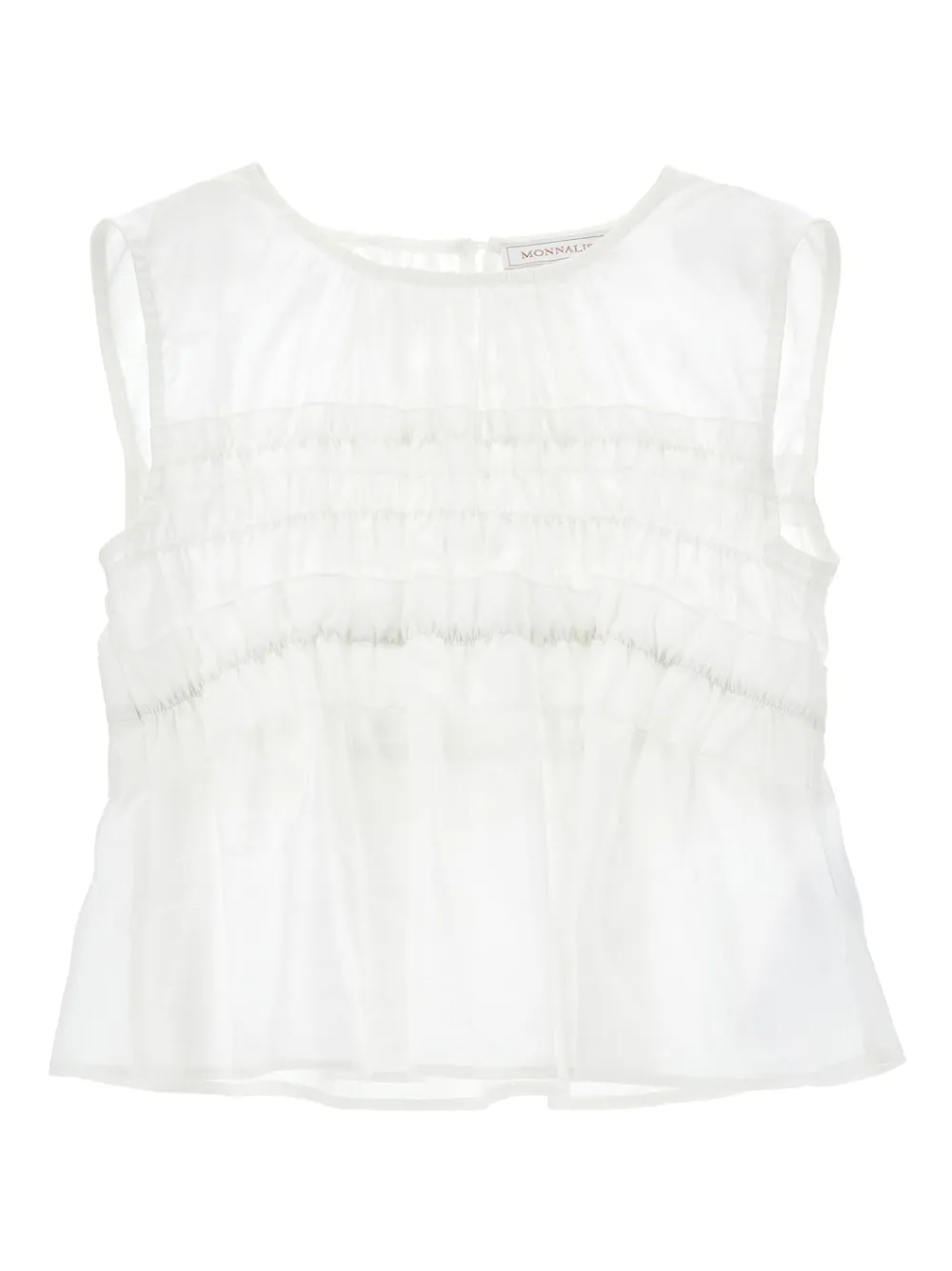 Monnalisa Blusa con ruches - Bianco
