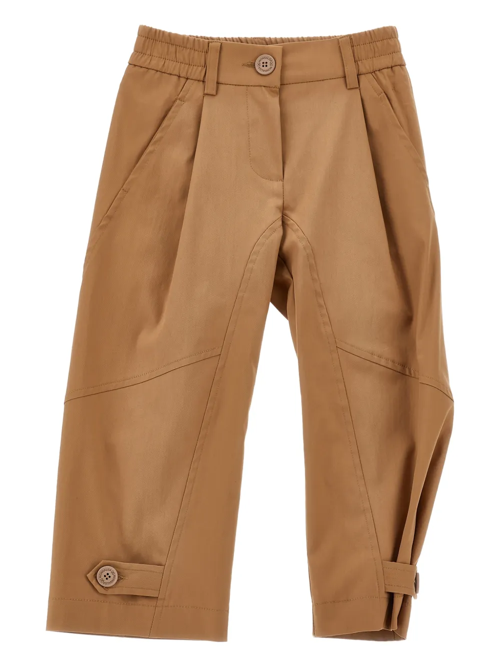 Monnalisa Broek met knoopdetail Bruin