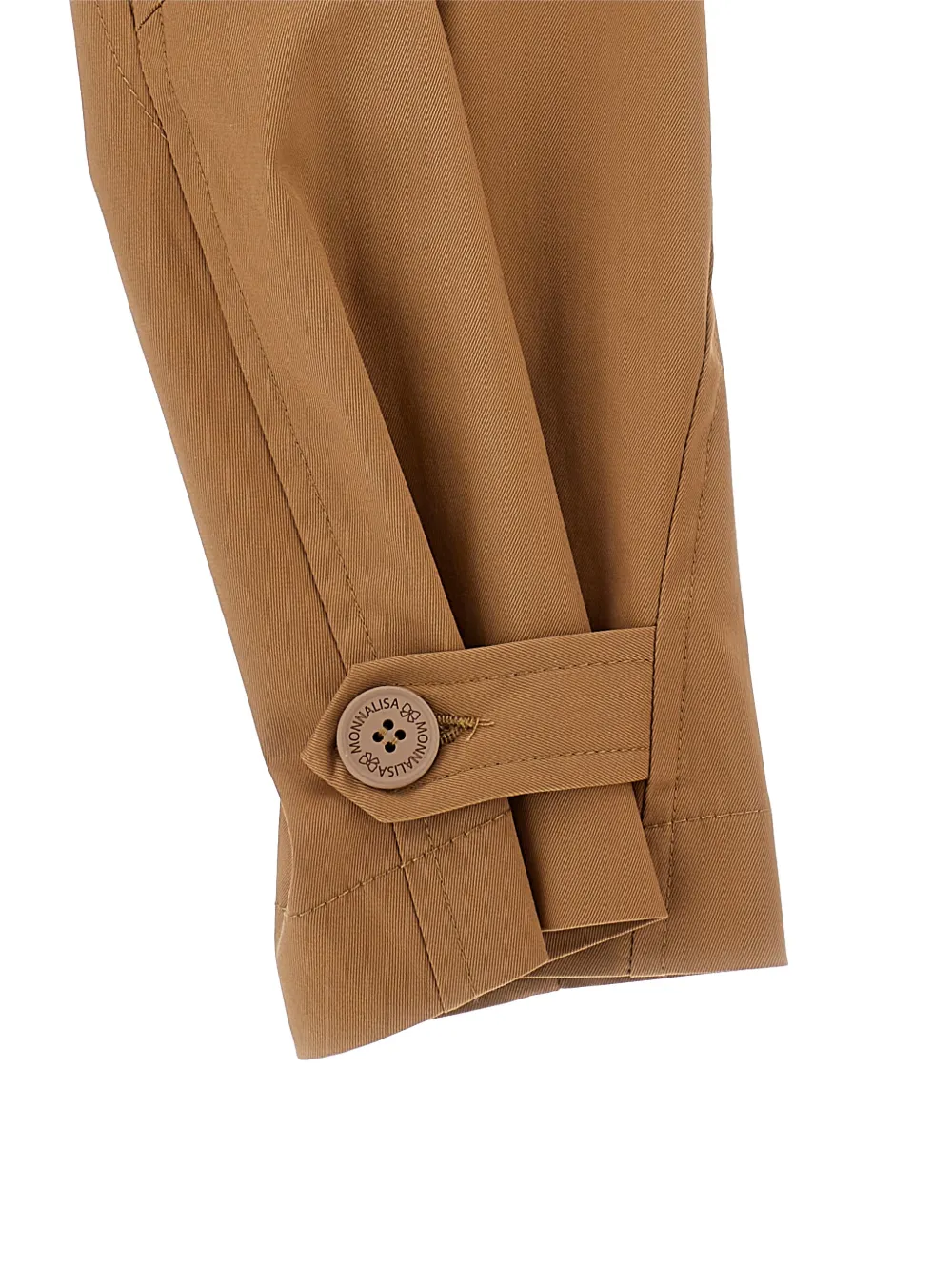  Monnalisa Button Detail Trousers - Brown 