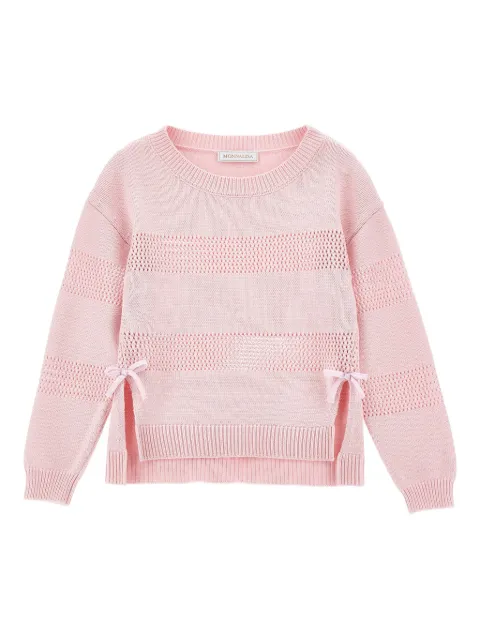 Monnalisa  suéter con detalle de moño