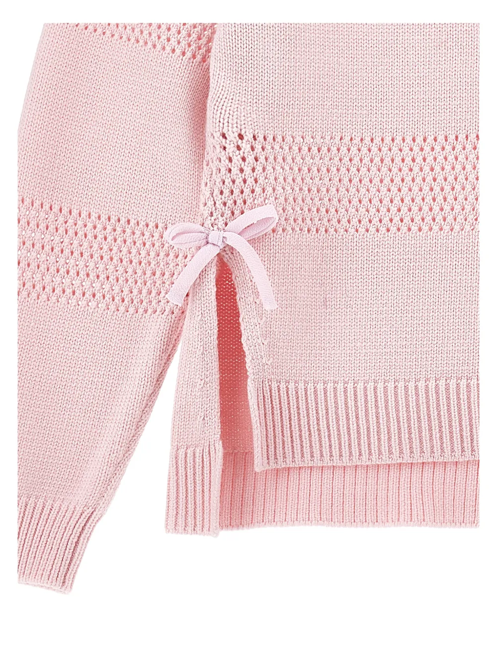  Monnalisa Tie-detail Sweater - Pink 