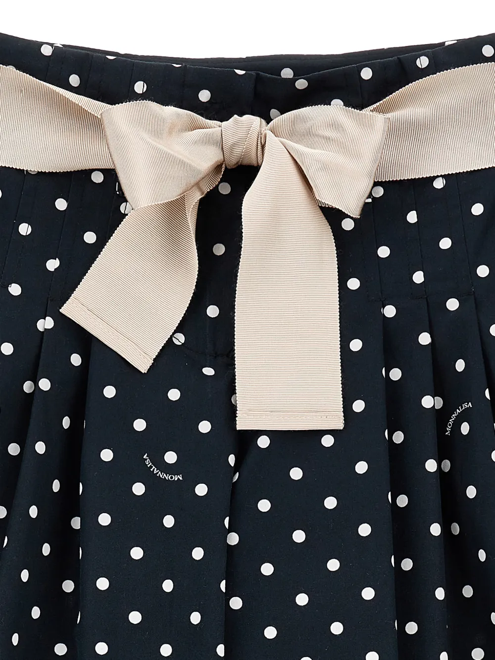  Monnalisa Polka-dot Bow Shorts - Blue 
