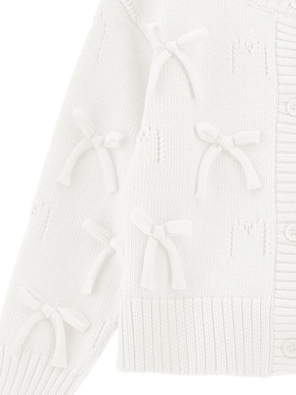 Bow-Embellishment Cardigan