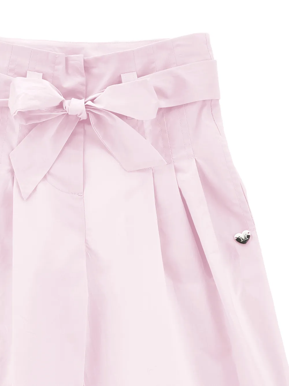 Monnalisa Geplooide broek met strik Roze